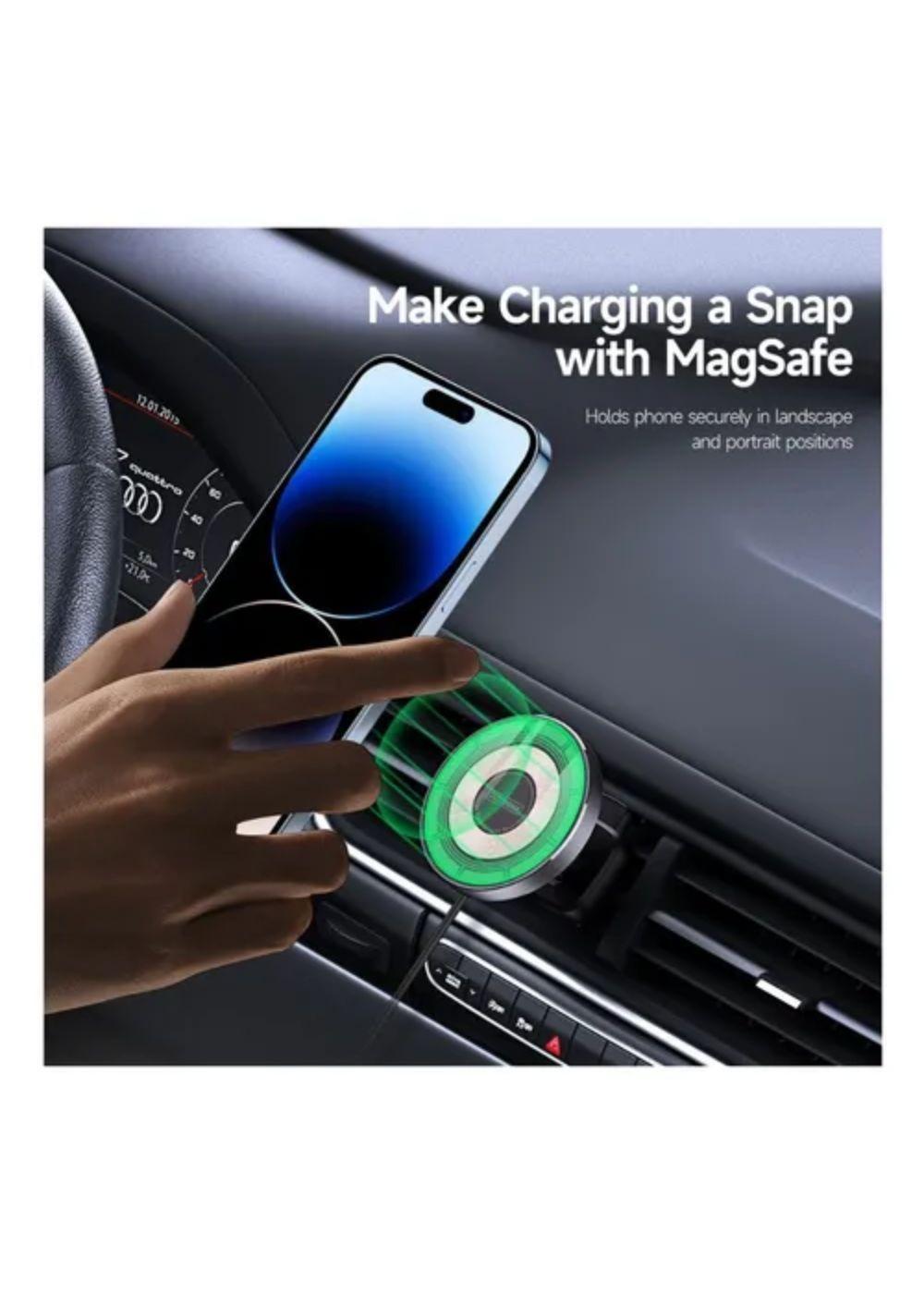 Soporte De Auto Carga Inalambrica 15w Compatible Magsafe-3