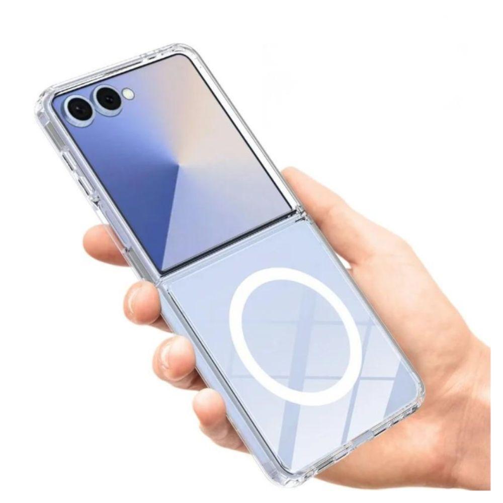 Carcasa Para Samsung Z Flip 7 Transparente Magnetica-2