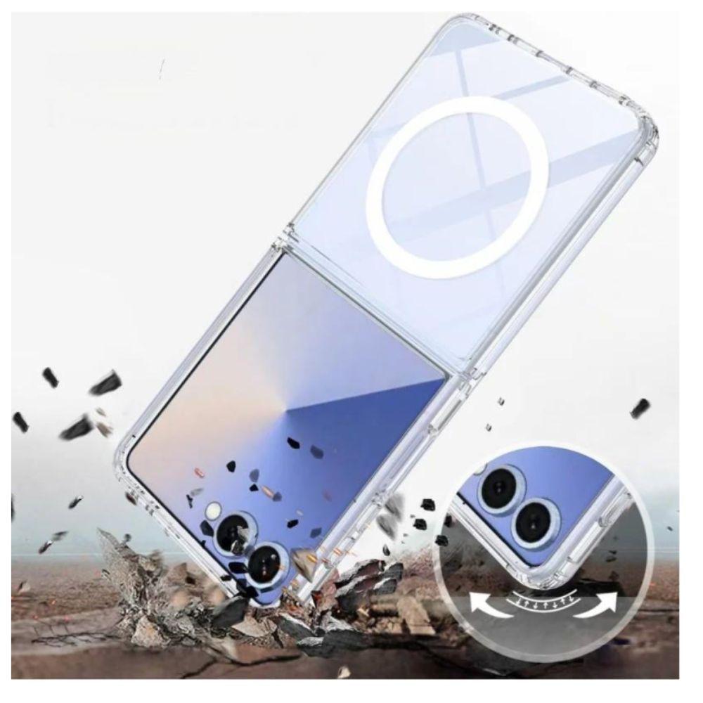 Carcasa Para Samsung Z Flip 7 Transparente Magnetica-3