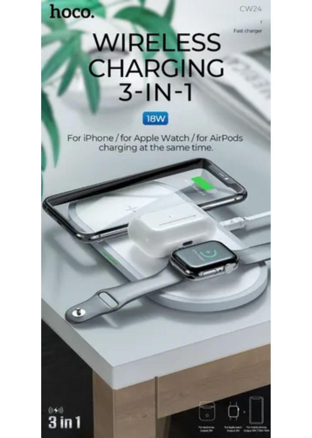 Cargador Inalámbrico Para iPhone Apple Watch AirPods 18w-3