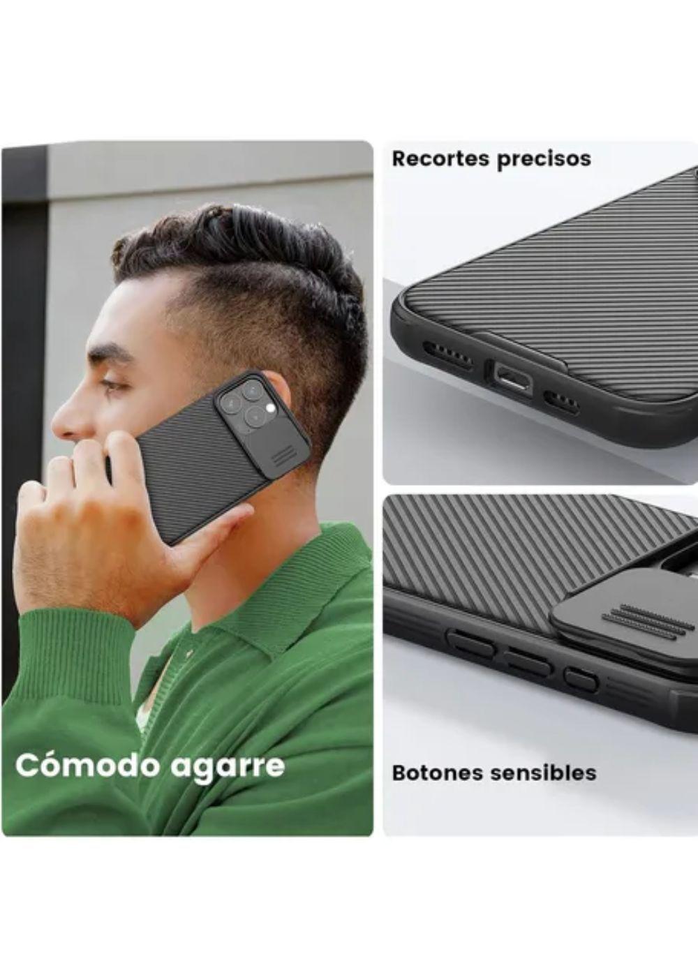 Carcasa Para iPhone 16 Pro Max Nillkin Camshield Antigolpes Negro-2
