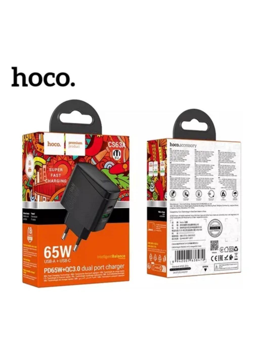 Cargador Dual Carga Rapida 65w Usb A + Usb C - Hoco-3