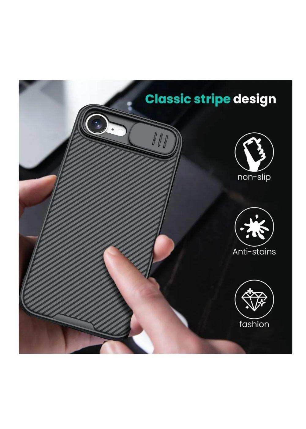 Carcasa Para iPhone 16e Nillkin Camshield Antigolpes Negro-4