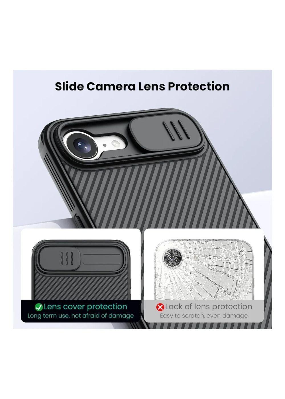 Carcasa Para iPhone 16e Nillkin Camshield Antigolpes Negro-5