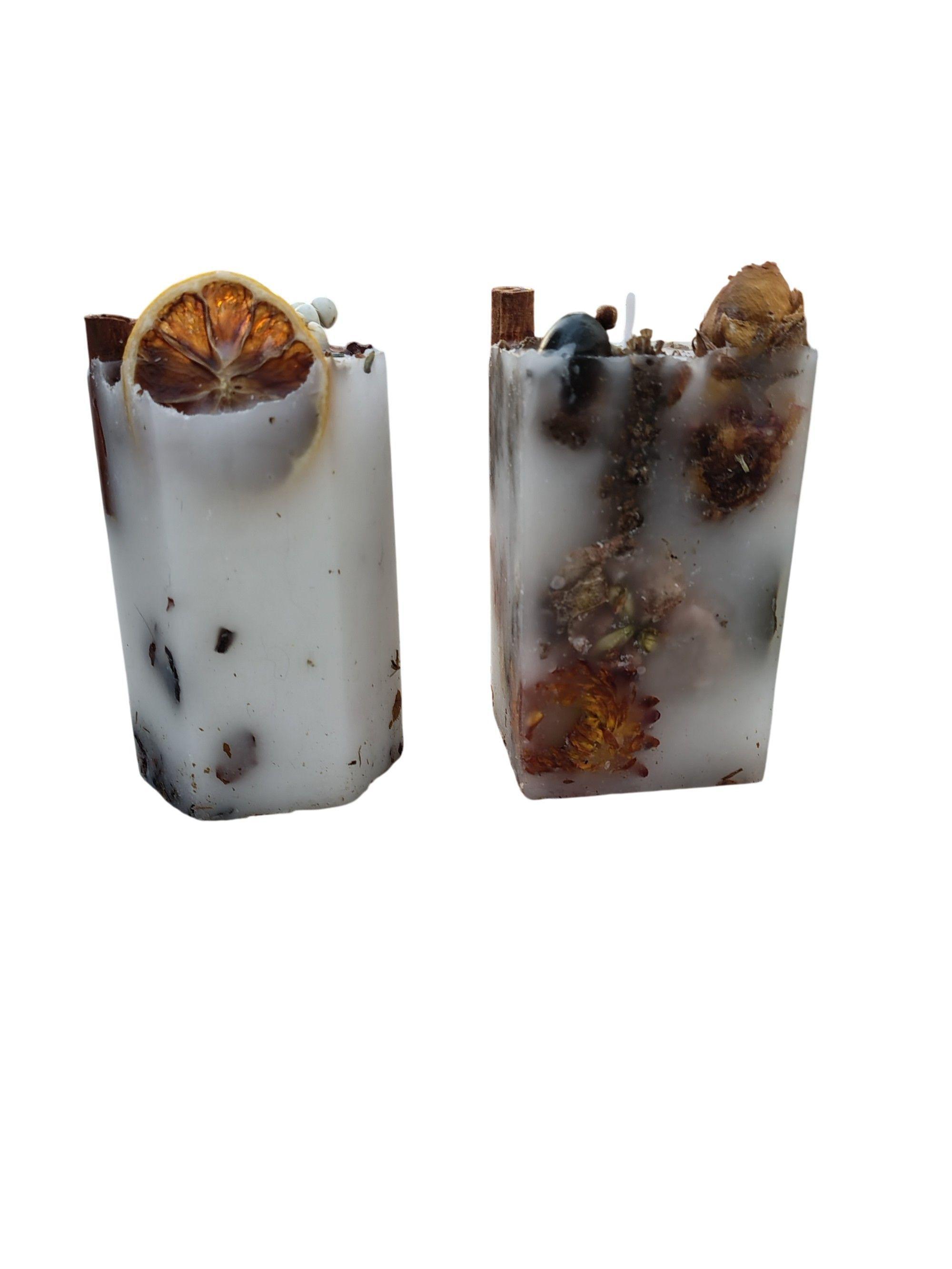 Pack 2 Velas con Flores-1