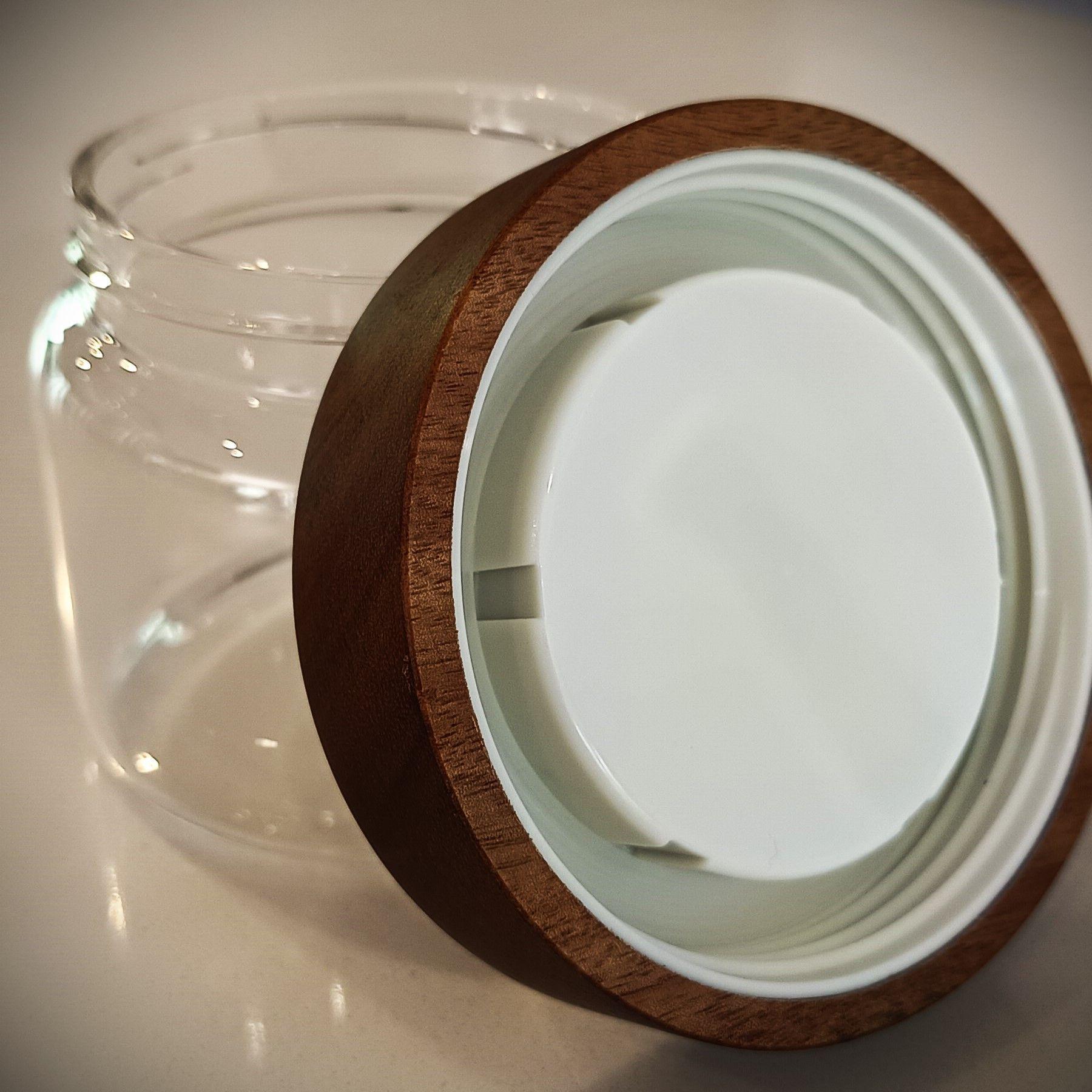 SET x12 Frasco de Vidrio 400cc con Tapa Rosca de Madera (S)-2
