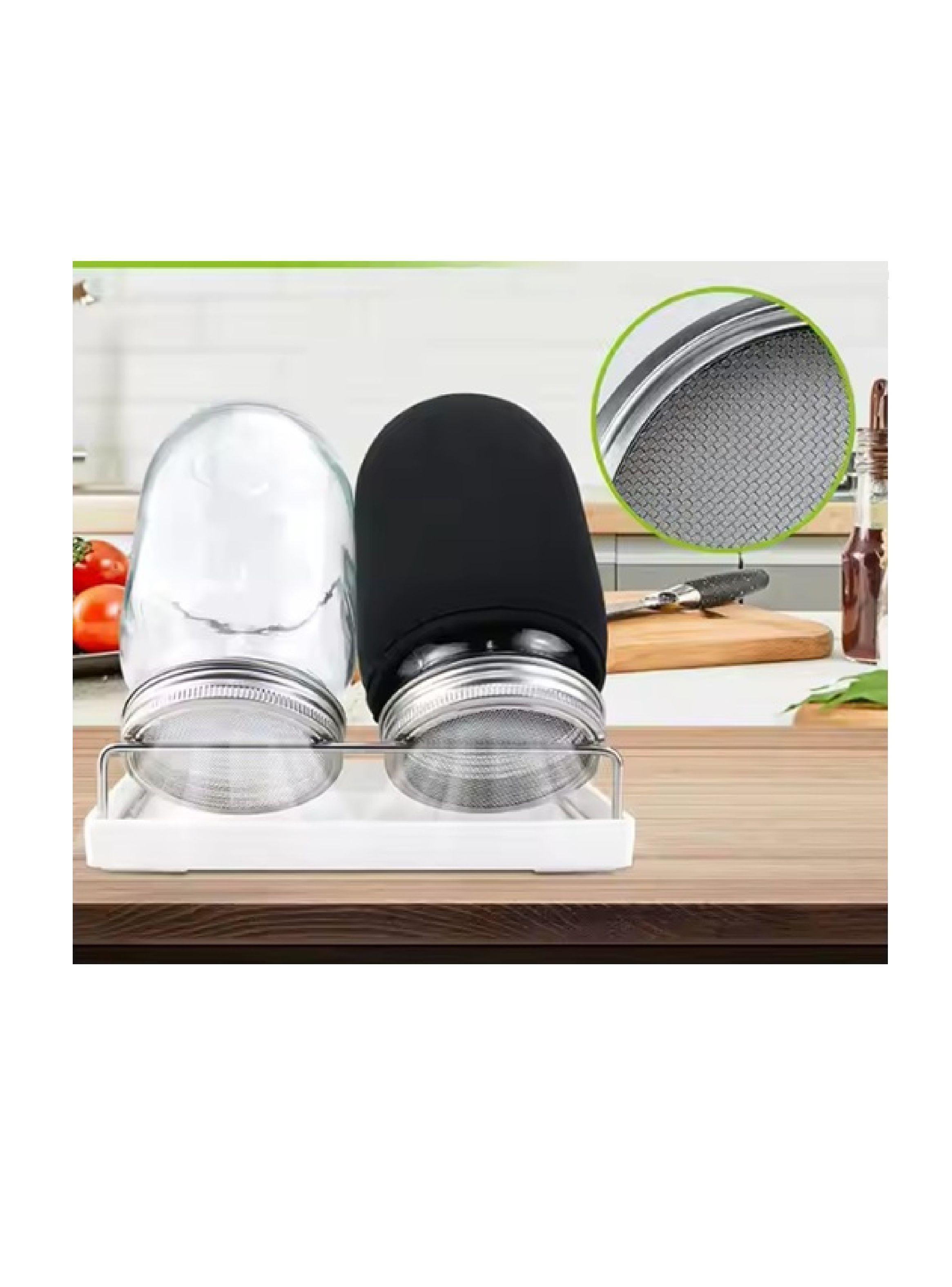 Set de 2 frascos germinadores 900cc, con base y soporte-4