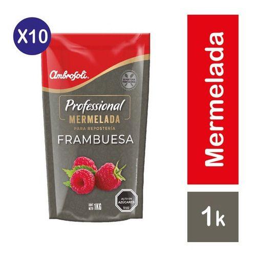 Pack 10 - Ambrosoli Mermelada Repostería Frambuesa 1kg-0