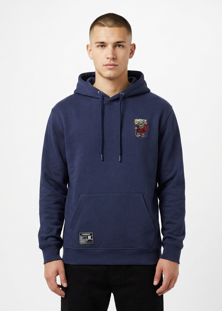Hoodie Bulldog Parrot Azul L-0