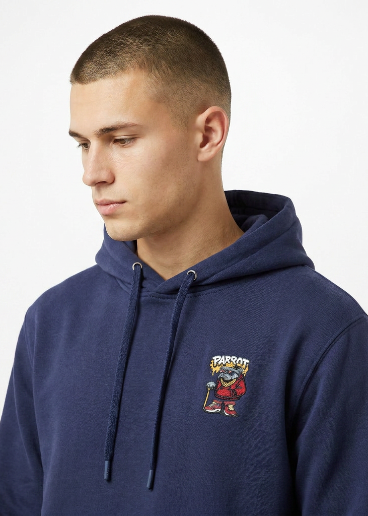 Hoodie Bulldog Parrot Azul L-1