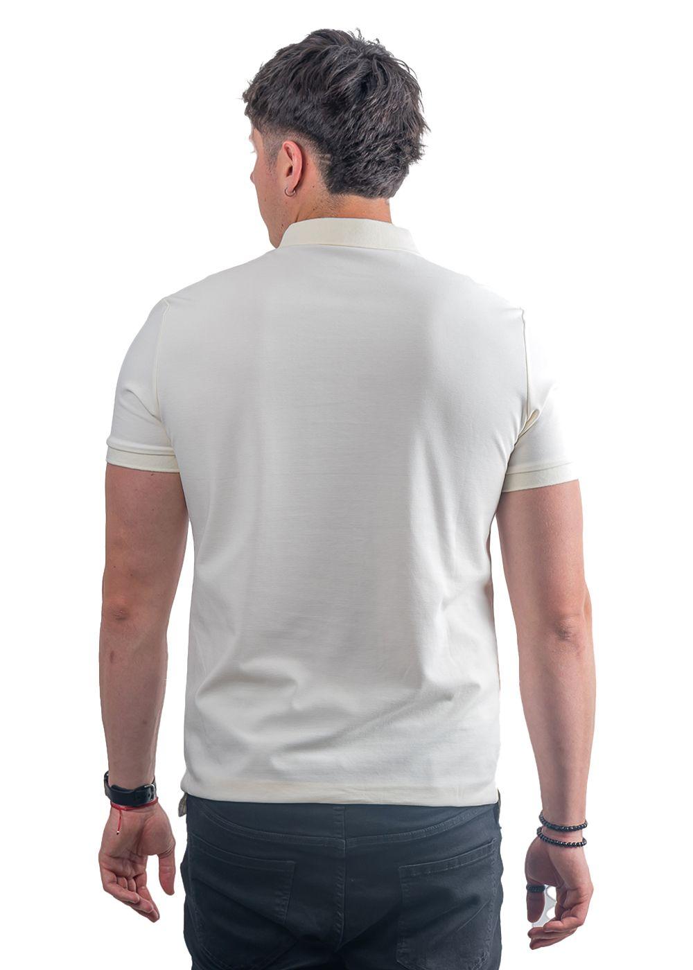 Polera con cuello Premium Marca Parrot | L - Blanco-2