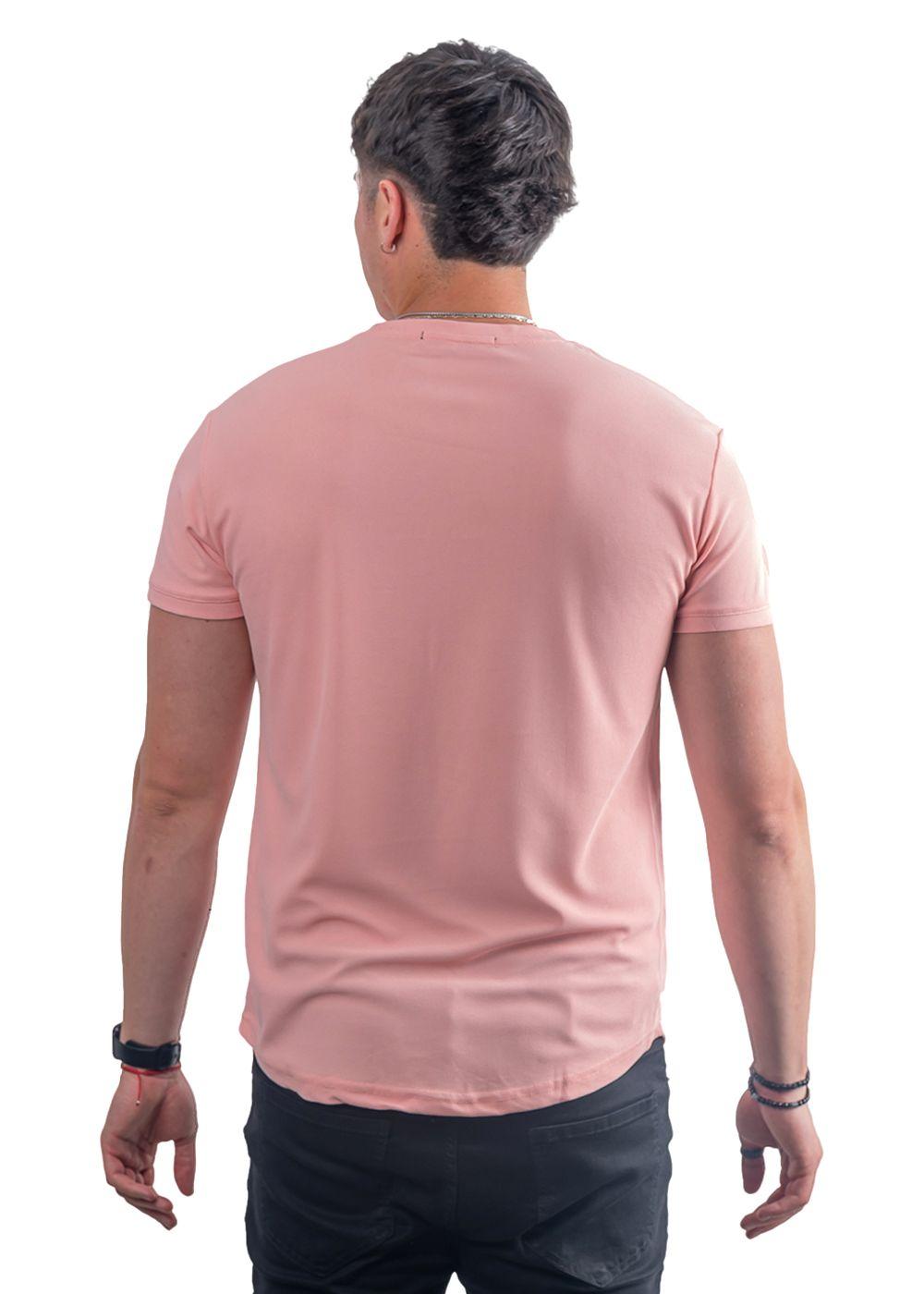 Polera Básica Marca Parrot | L - Rosado-2