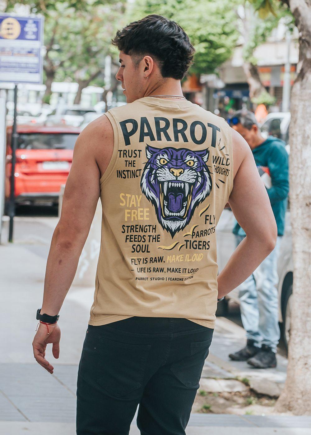 Polera Oversize Marca Parrot | L - Camel-2