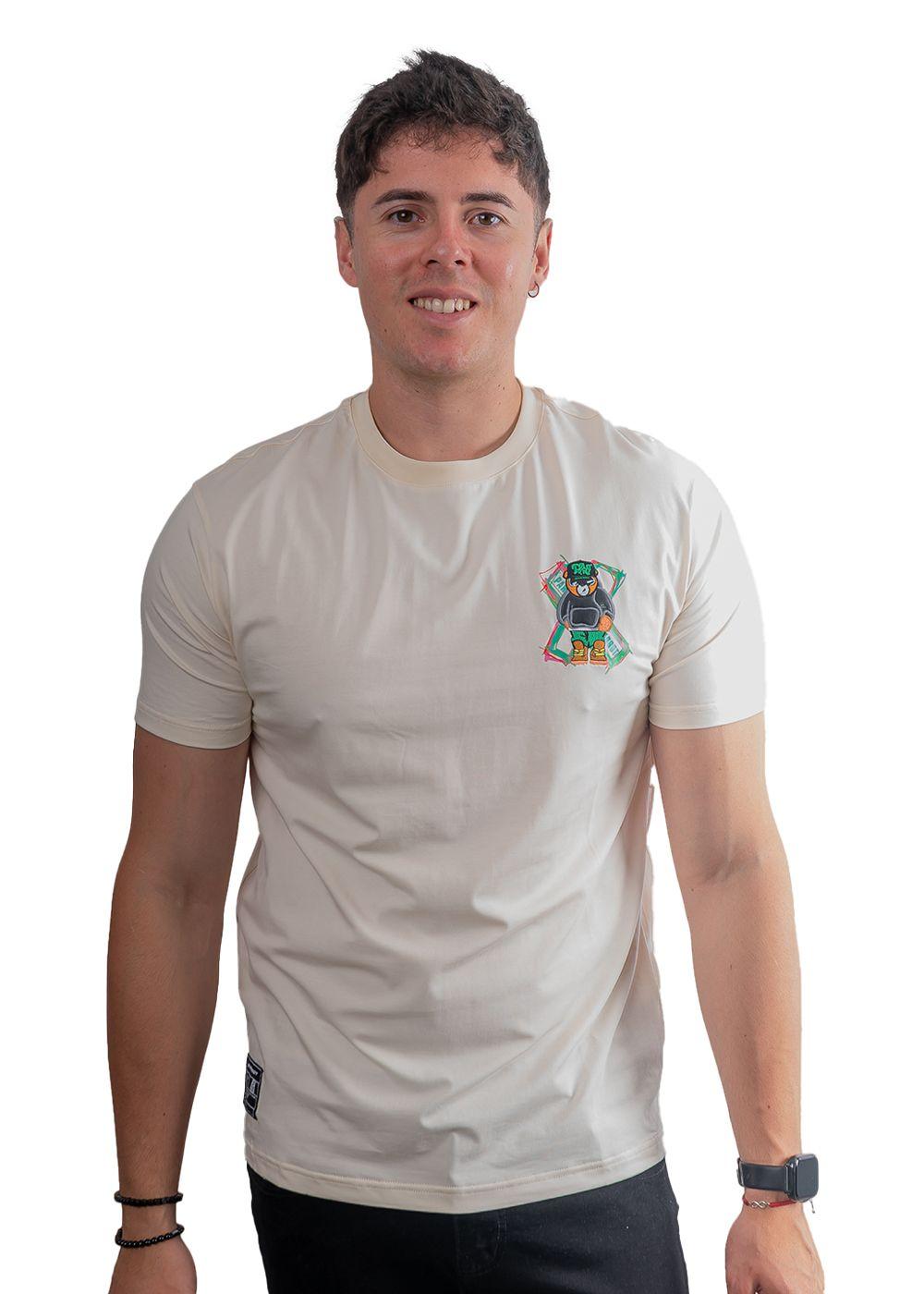Polera Premium Oso Marca Parrot | L - Beige-0