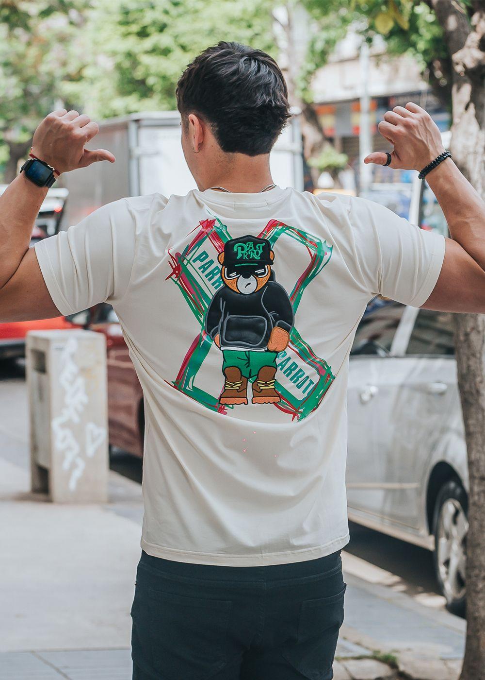 Polera Premium Oso Marca Parrot | L - Beige-2