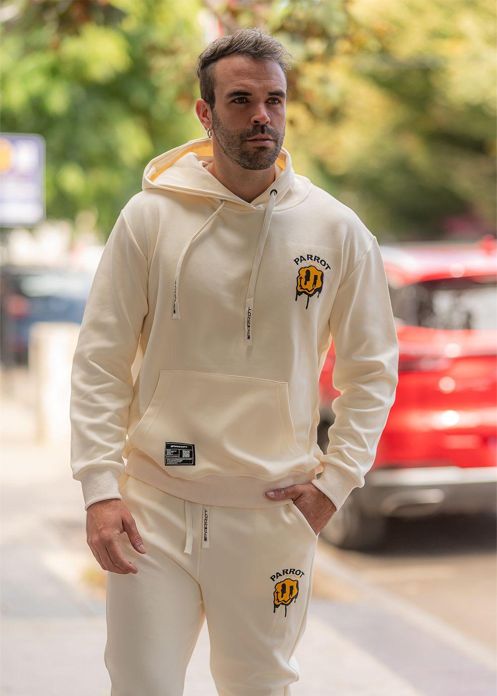 SET DE BUZO PARA HOMBRE, INCLUYE POLERÓN CON GORRO Y JOGGER.-3
