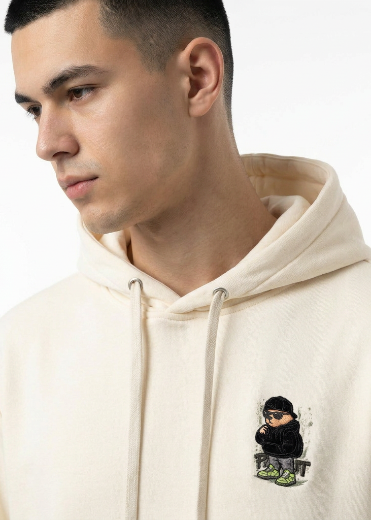 Hoodie oso Parrot Blanco L-1