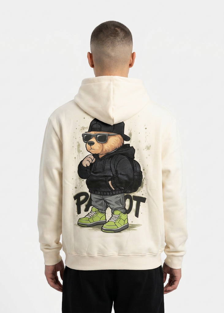 Hoodie oso Parrot Blanco L-2