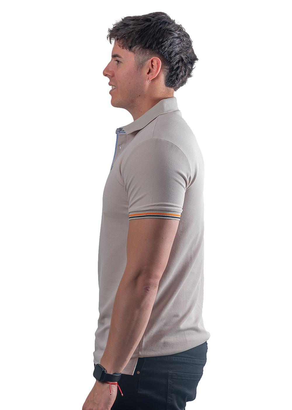Polera con cuello Premium Marca Parrot | L - Beige-1