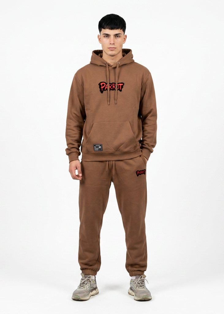 CONJUNTO BUZO Y POLERÓN OSO ROBOT PARROT Beige 2XL-0