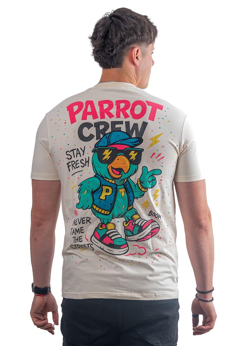 Polera Premium Loro Marca Parrot | L - Blanco-2