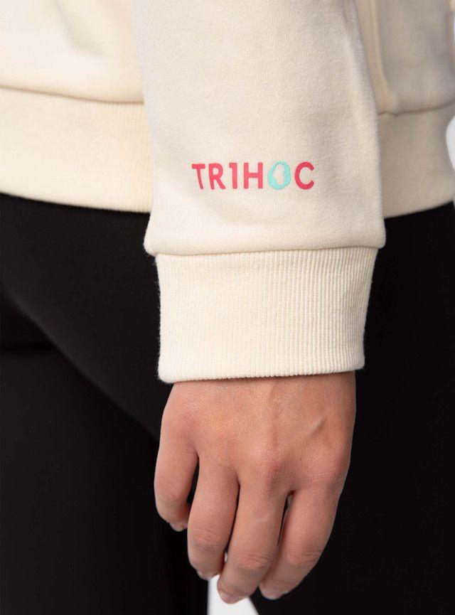 Polerón Canguro con cierre y capucha Mujer - Blanco-3