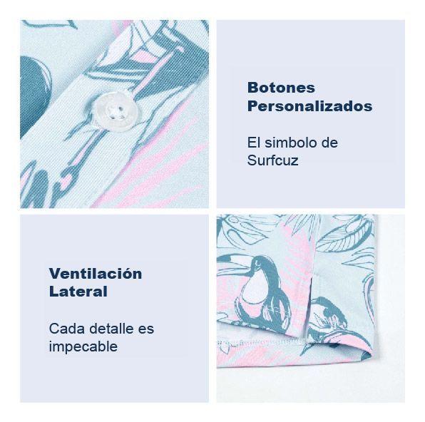 Polera de Golf Pink Leaves-1