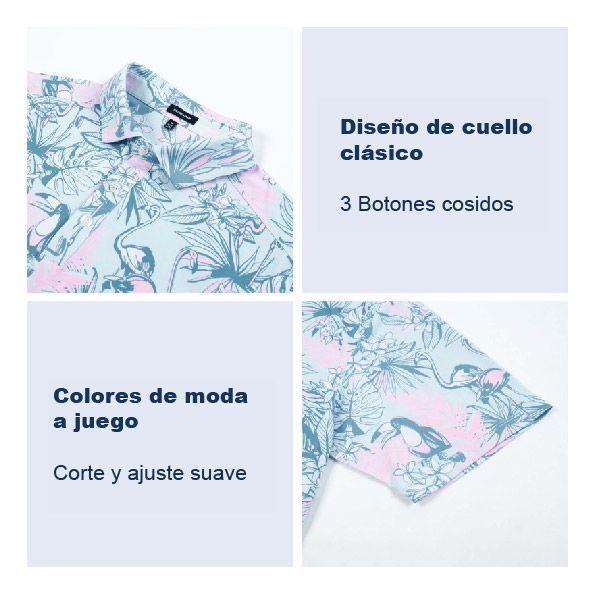 Polera de Golf Pink Leaves-2