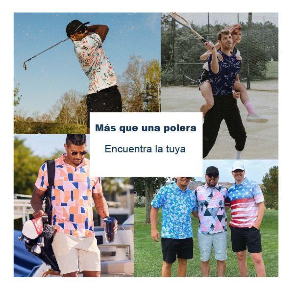 Polera de Golf Pink Leaves-5