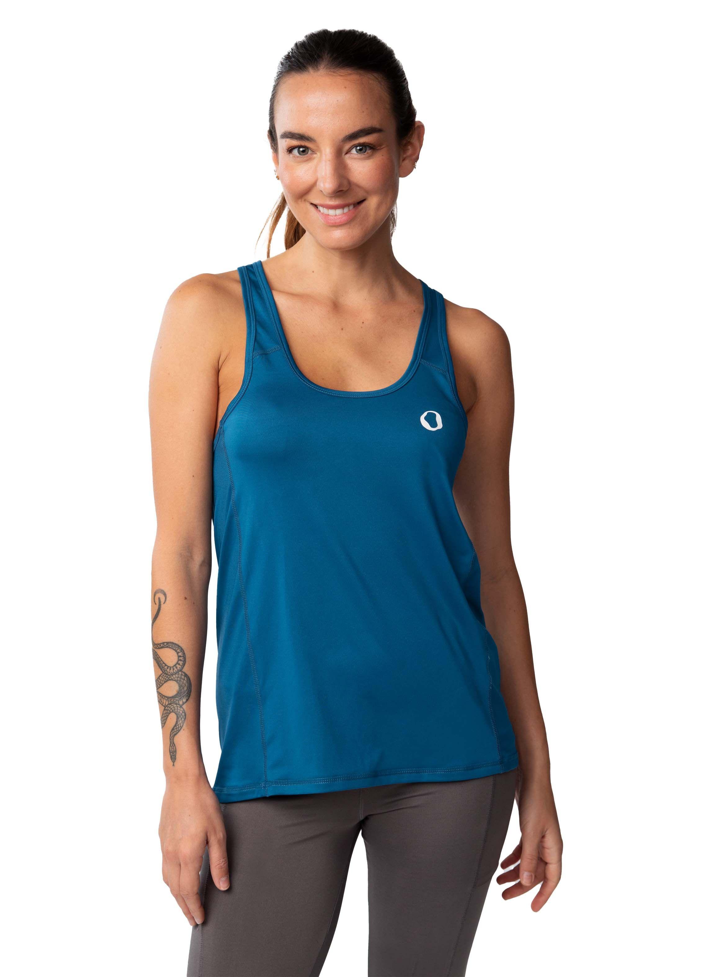 Polera Musculosa Mujer - Azul Petroleo-0