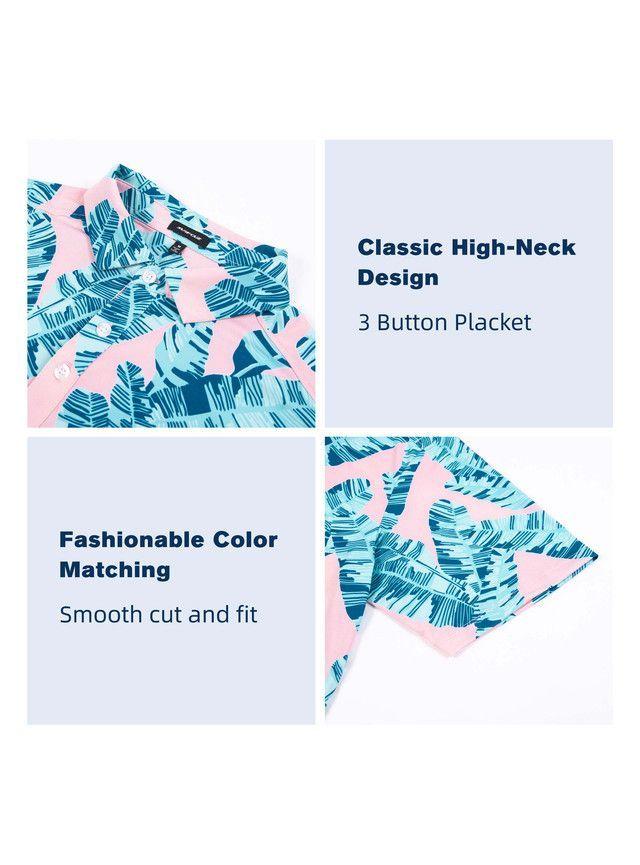 Polera de Golf White Leaves-2