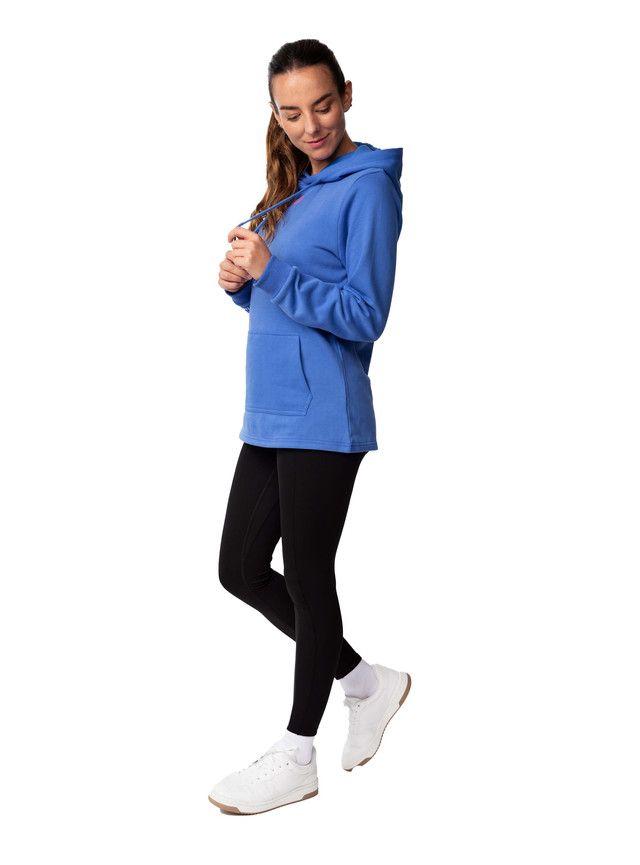 Polerón capucha canguro s/pretina Mujer - Azul-1