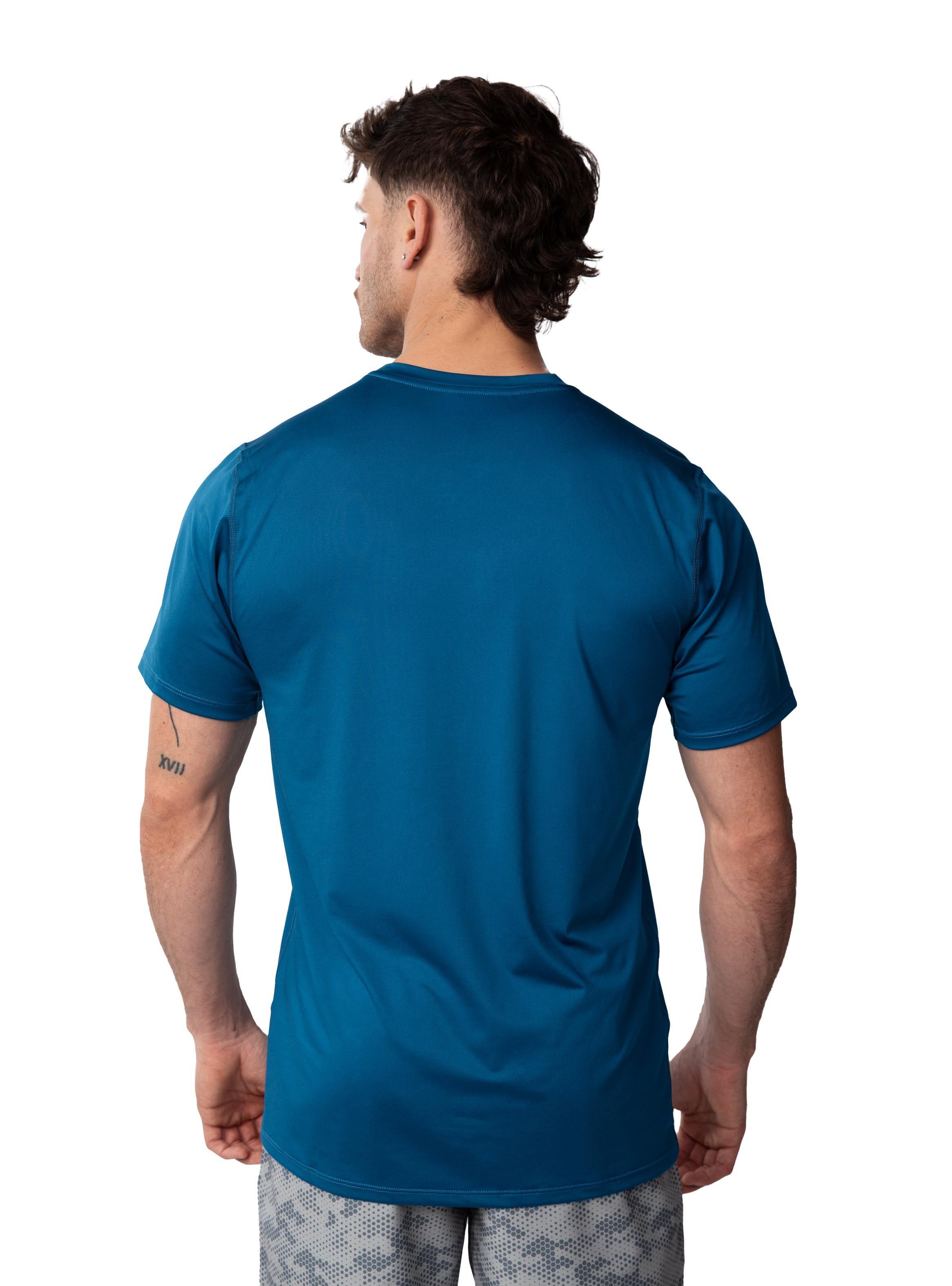 Polera básica cuello redondo Hombre - Azul Petróleo-2