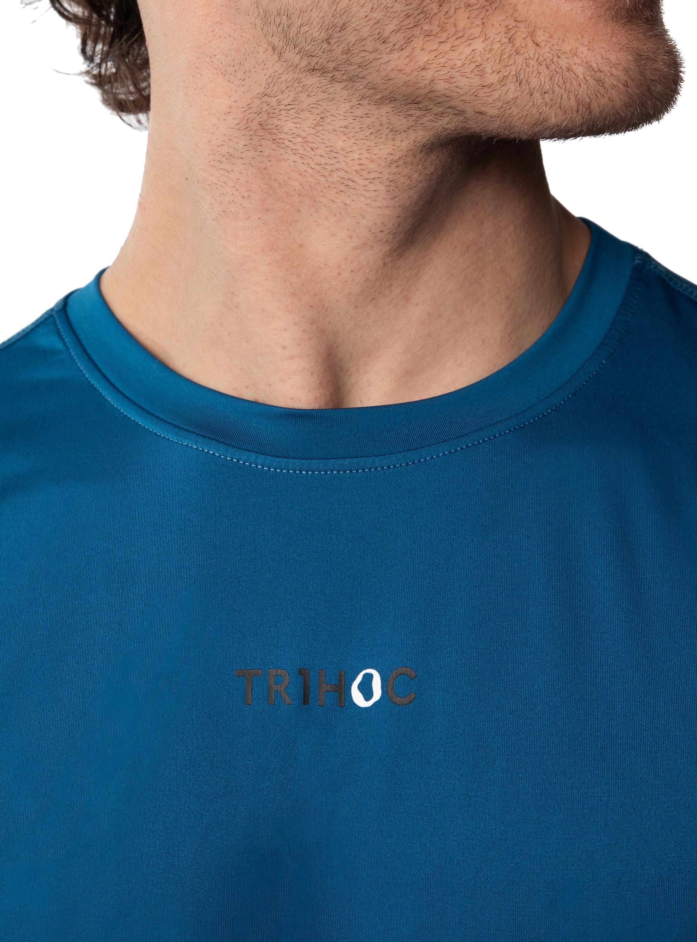 Polera básica cuello redondo Hombre - Azul Petróleo-3