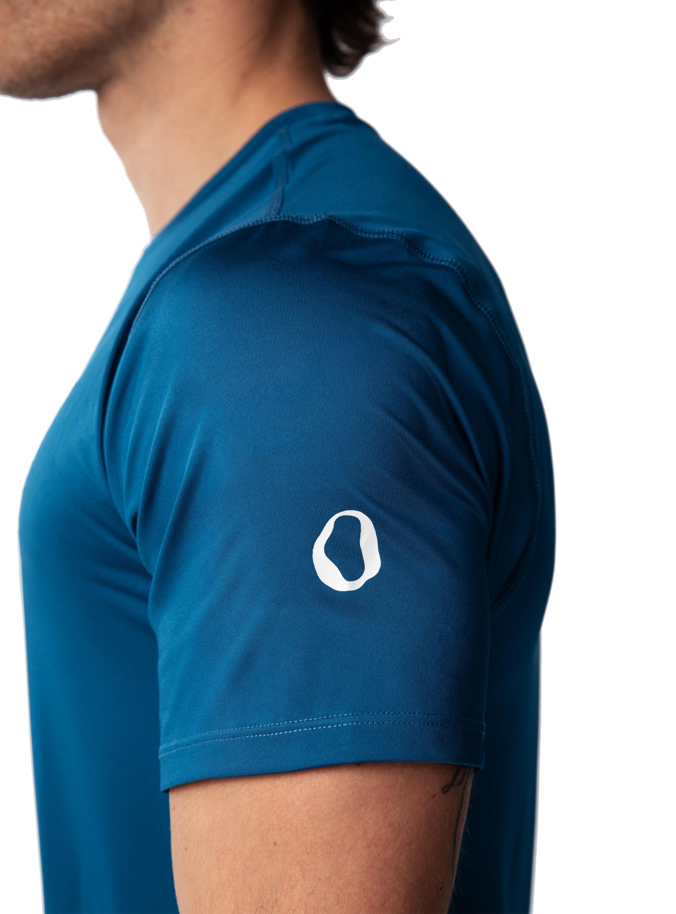 Polera básica cuello redondo Hombre - Azul Petróleo-4