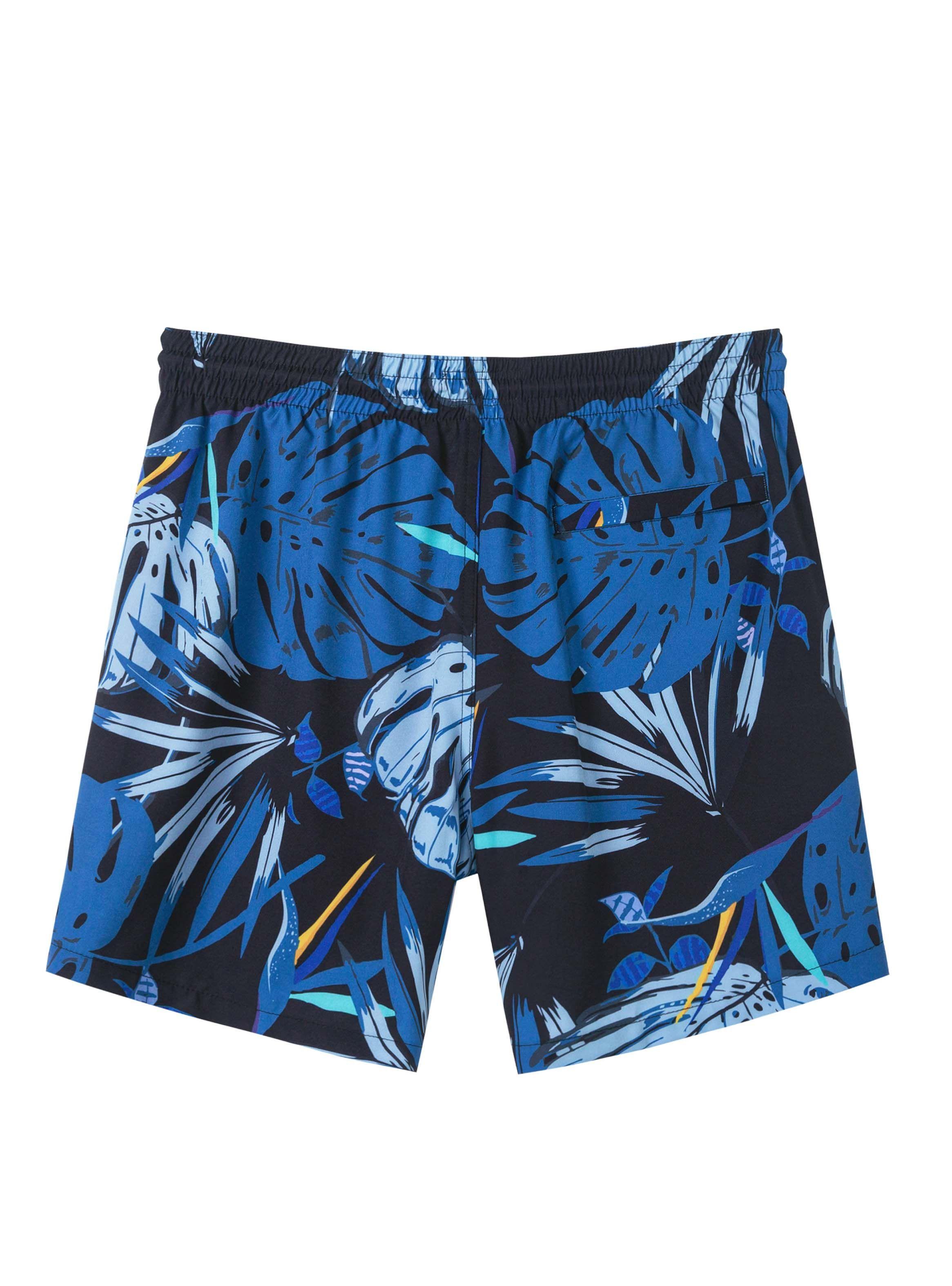 Traje de Baño 2 en 1 Blue Leaves printed-1