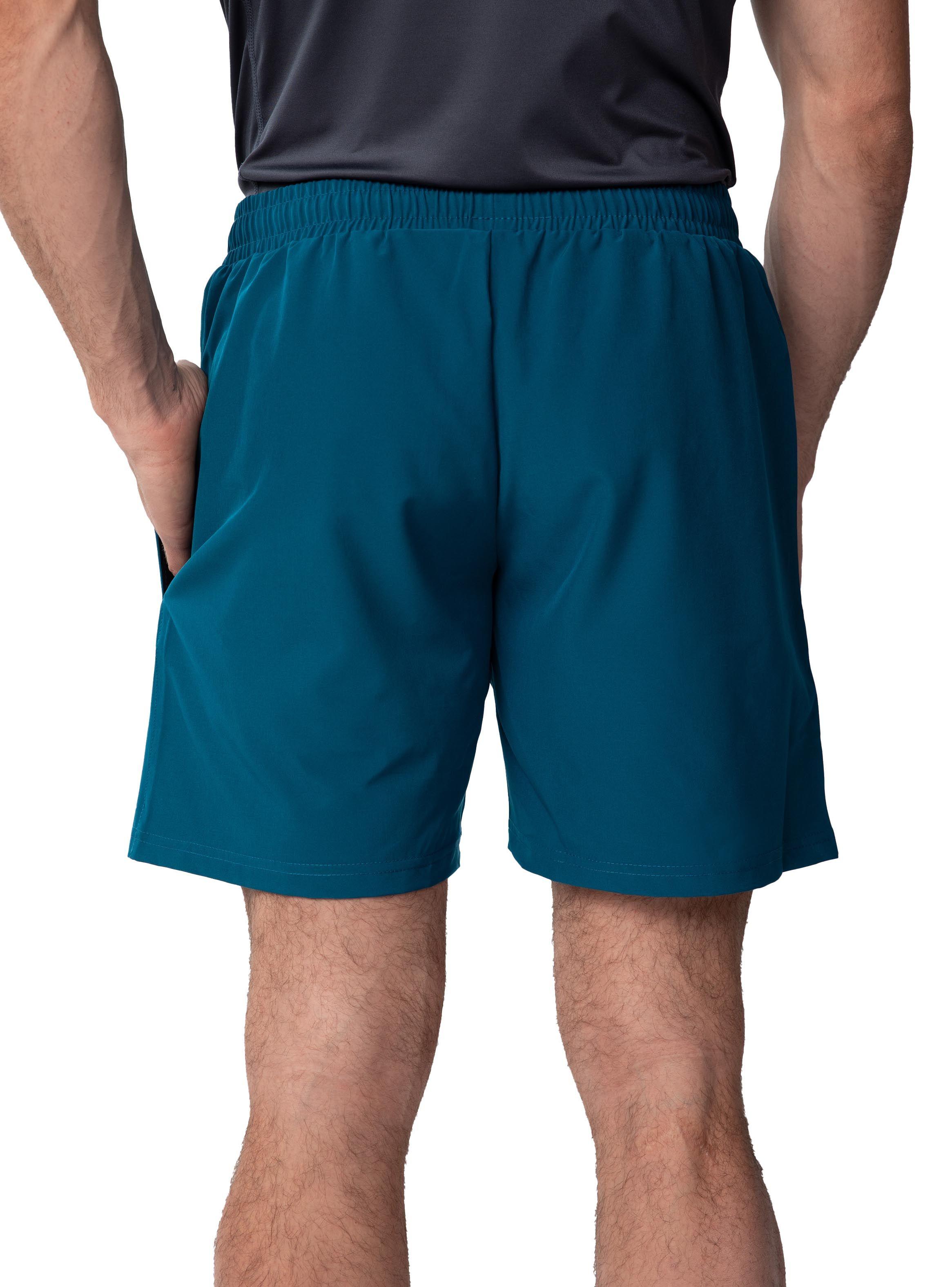 Short de Running liso 2 en 1 - Azul Petroleo-1