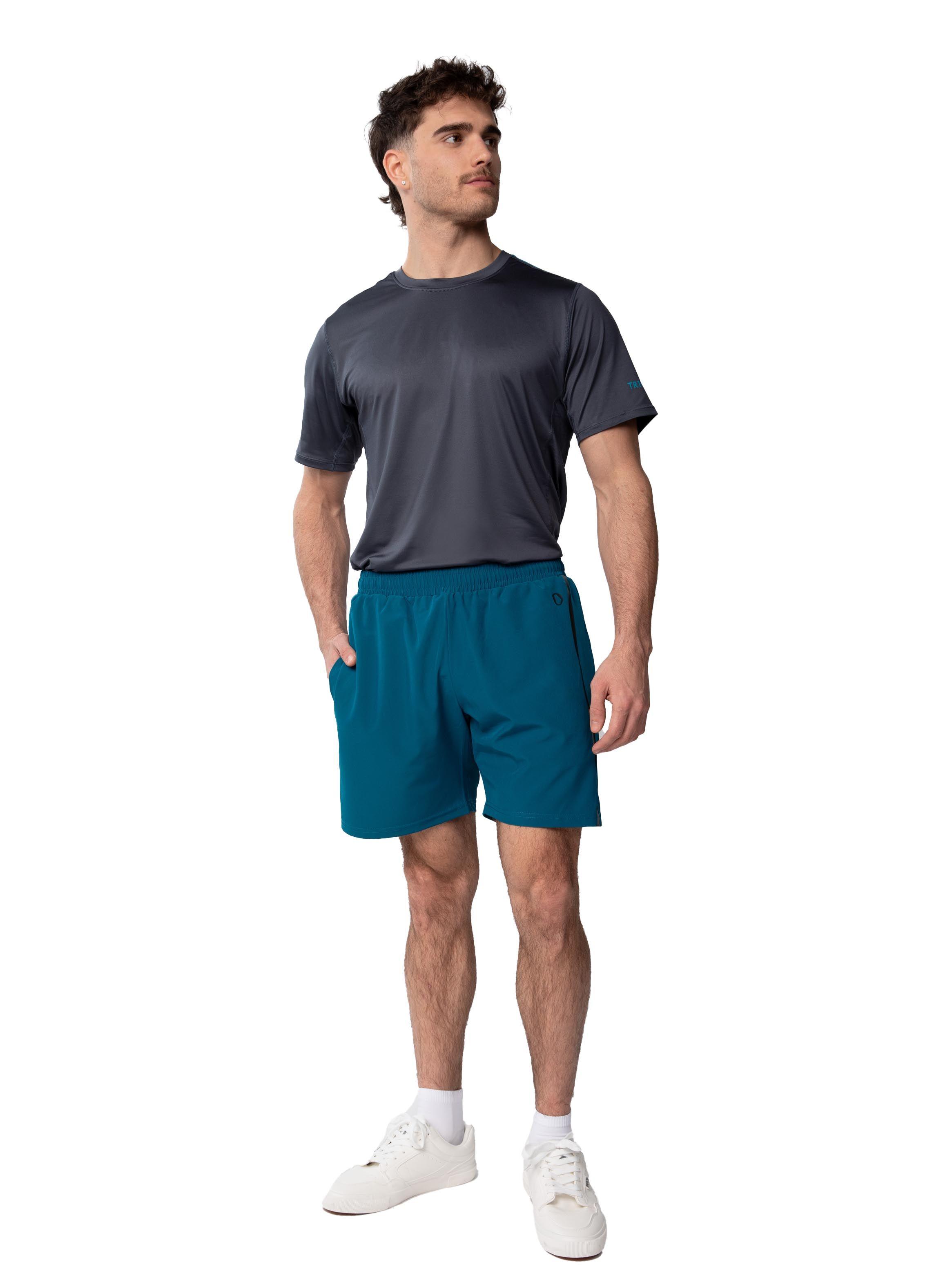 Short de Running liso 2 en 1 - Azul Petroleo-2