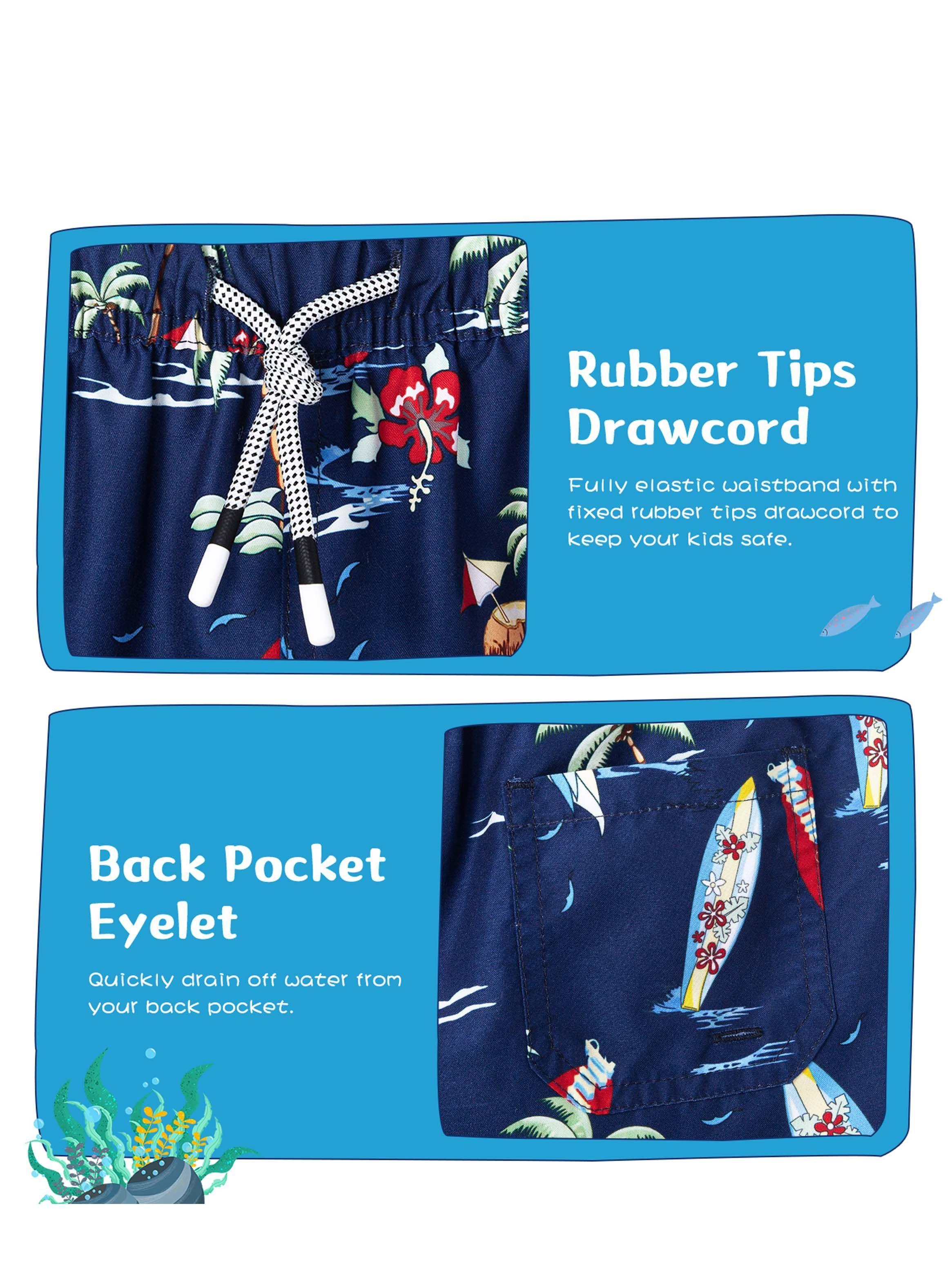 Traje de Baño Niño Vintage Azul-4