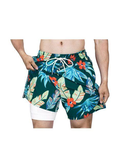 Traje de Baño 2 en 1 Green Leaves printed-2