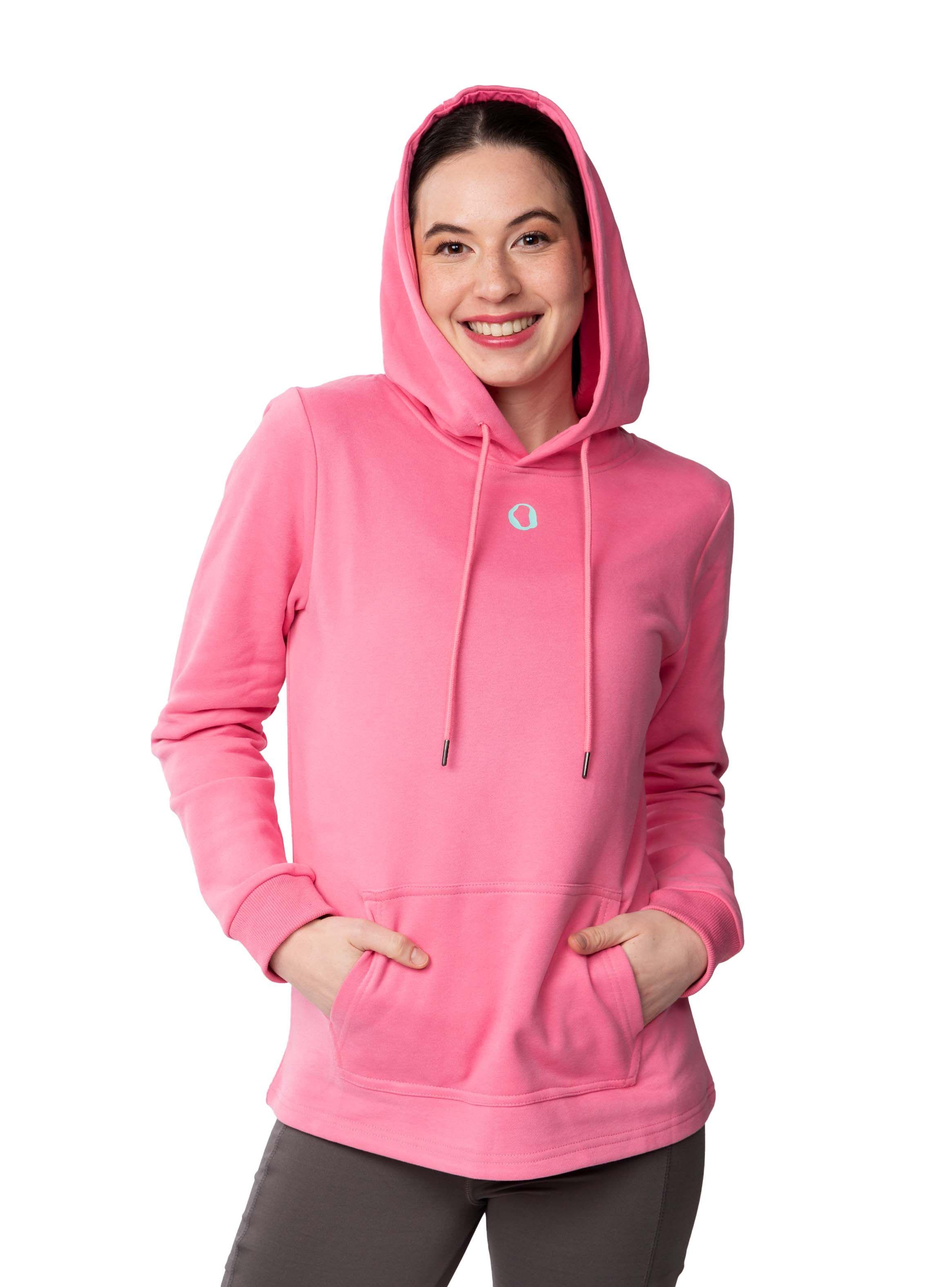 Polerón capucha canguro s/pretina Mujer - Rosado-0