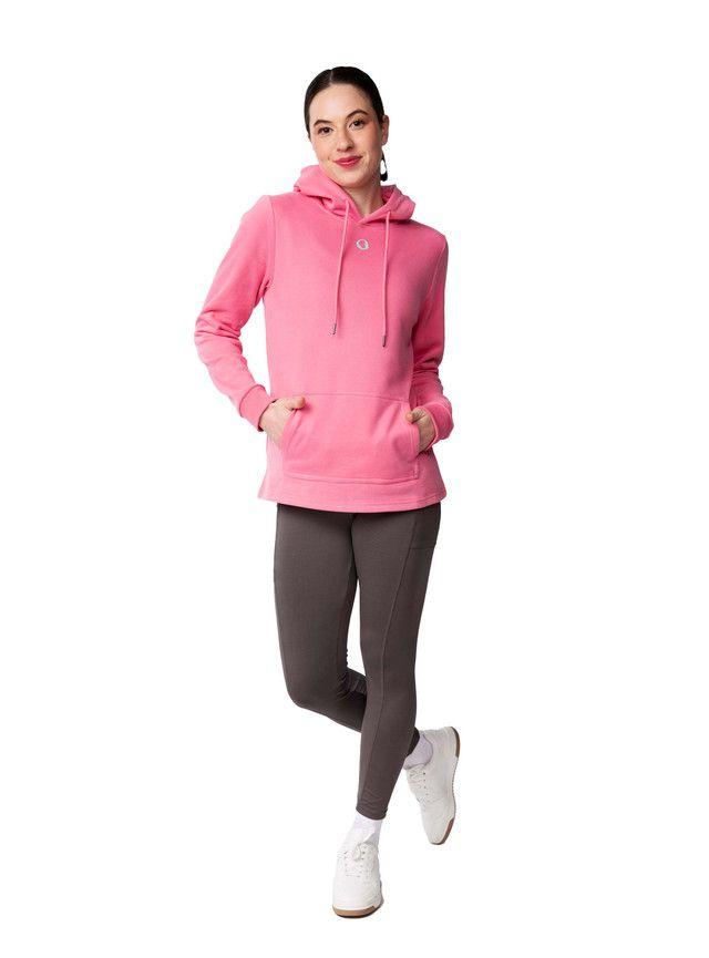 Polerón capucha canguro s/pretina Mujer - Rosado-2