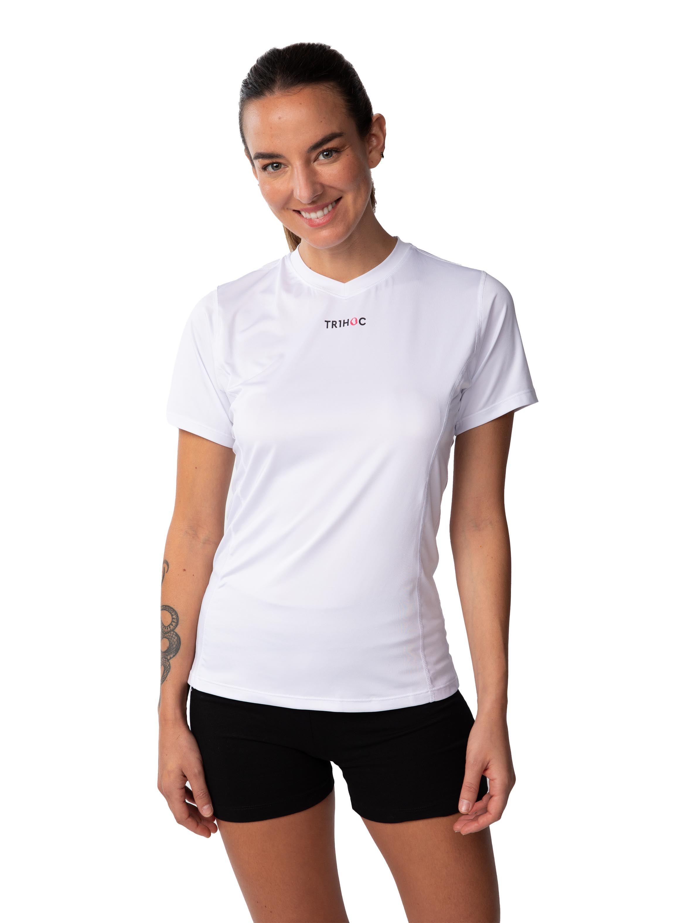 Polera cuello en V Mujer - Blanco-0