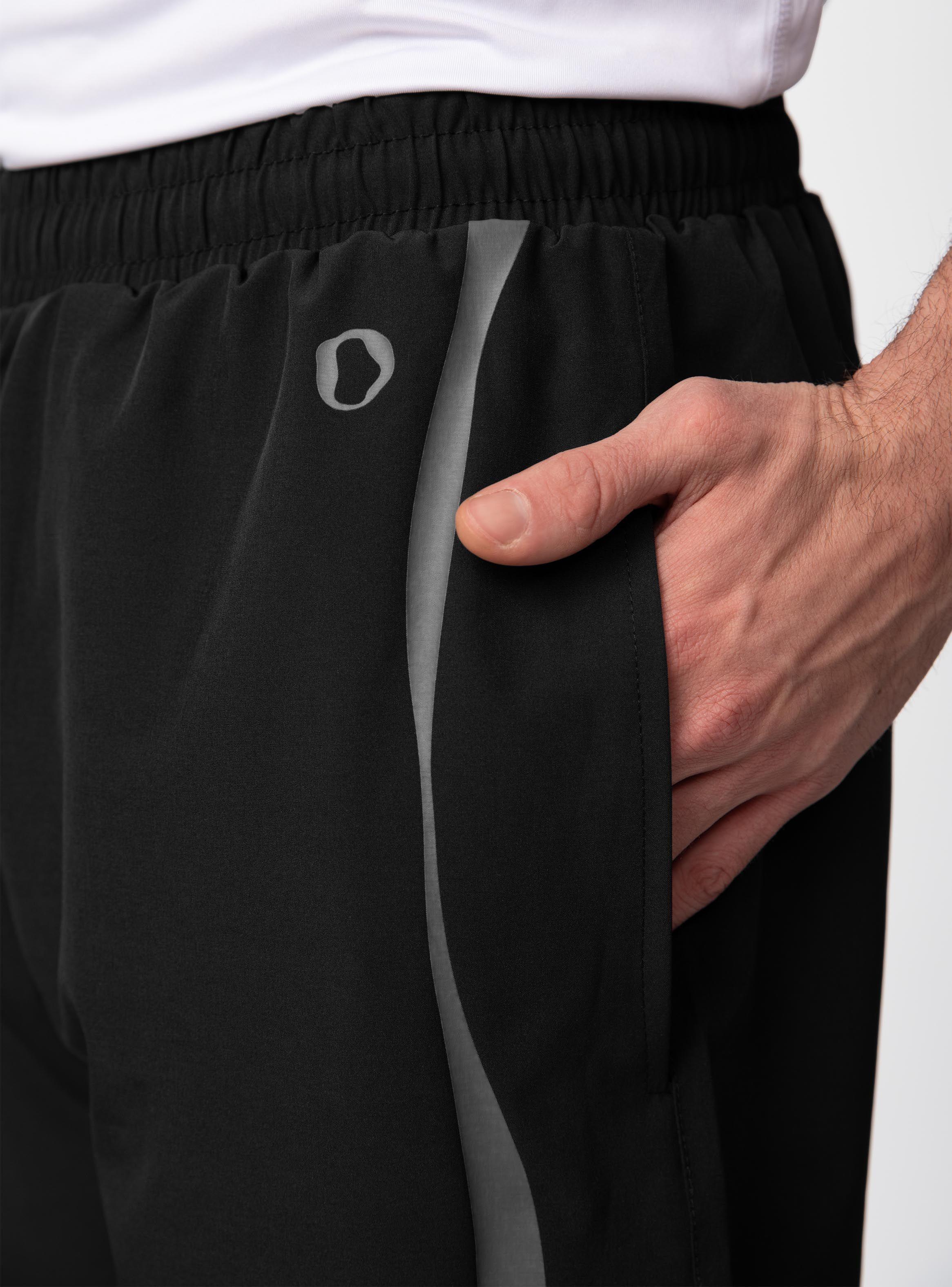 Short de Running liso 2 en 1 -Negro-1