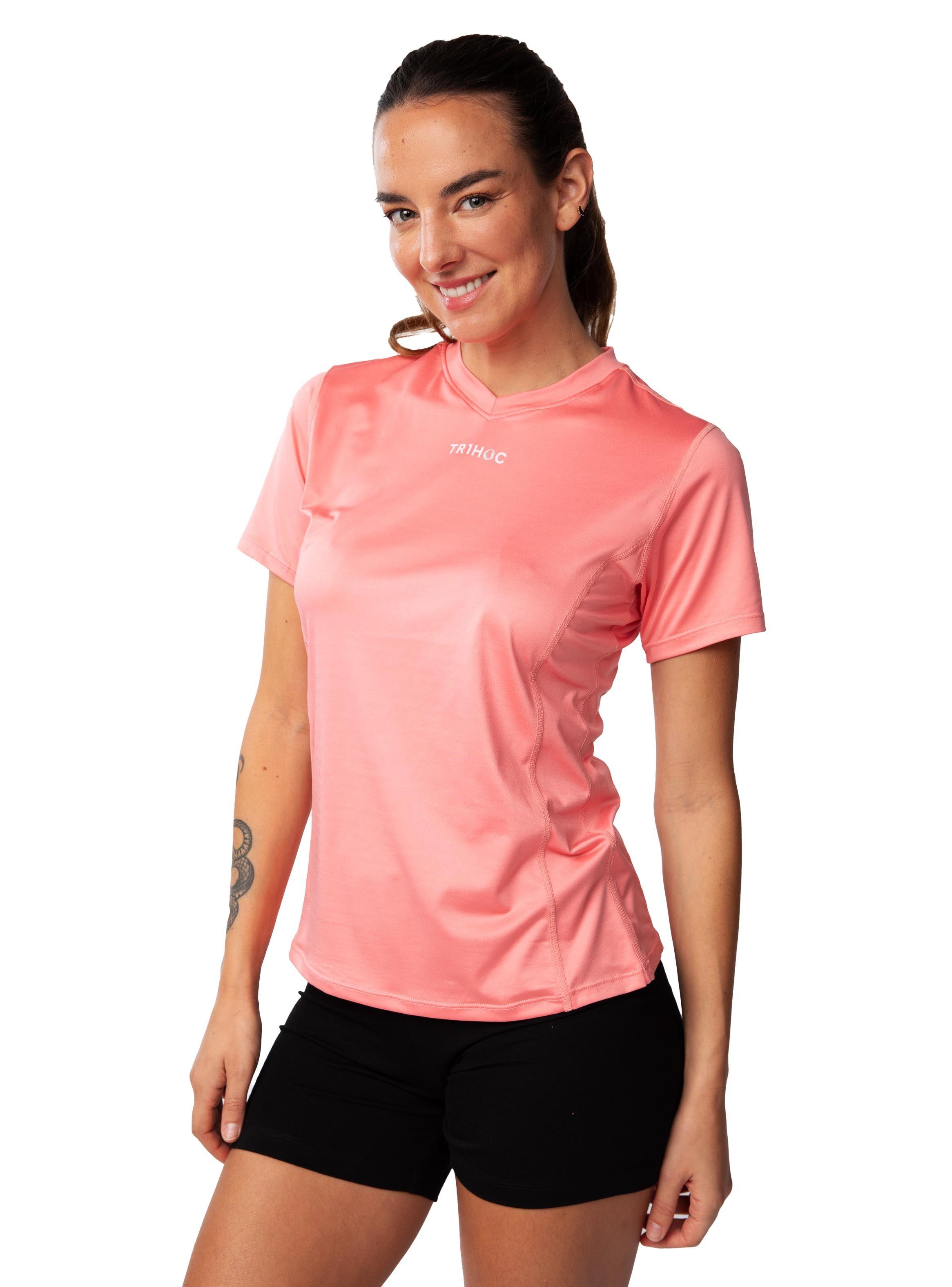 Polera cuello en V Mujer - Rosado-0