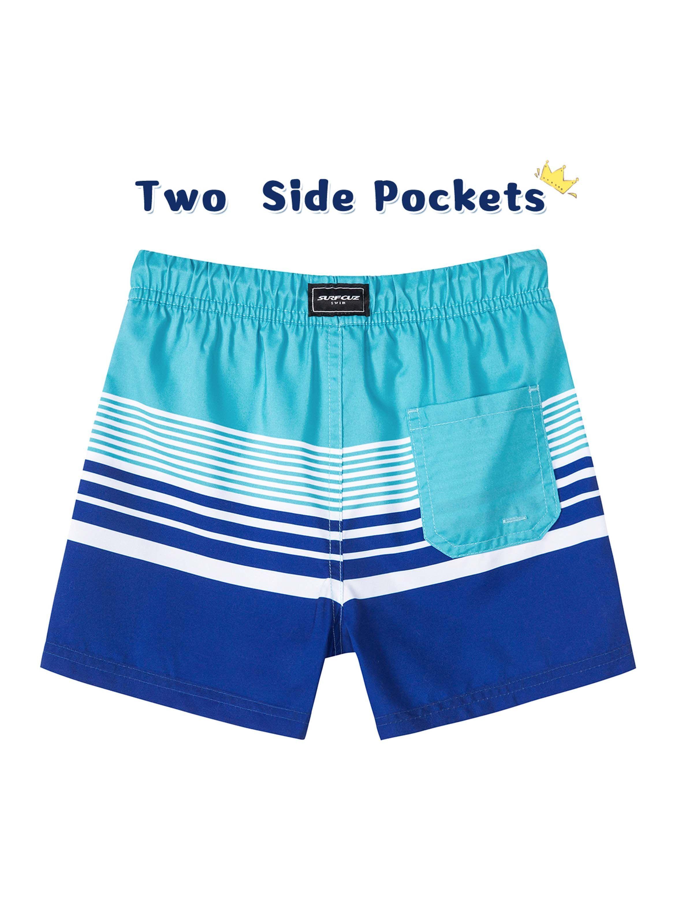 Traje de Baño Niño Lineas Azul-1