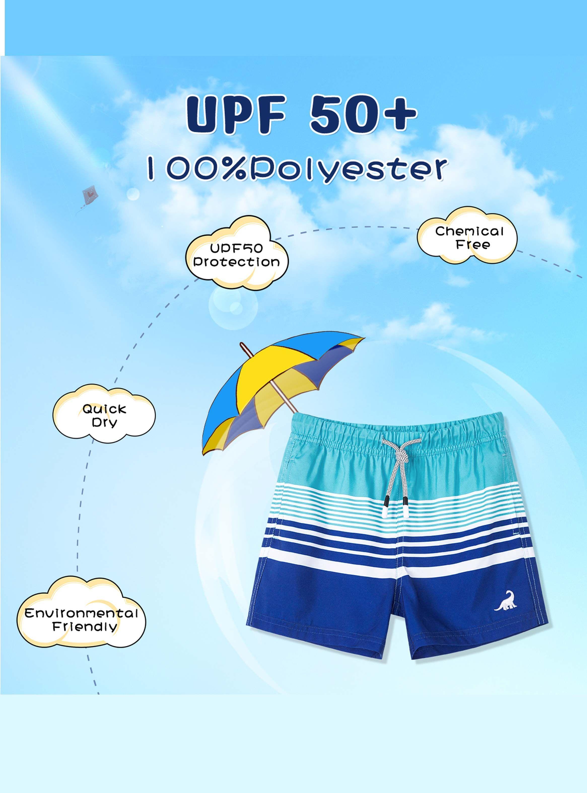 Traje de Baño Niño Lineas Azul-3