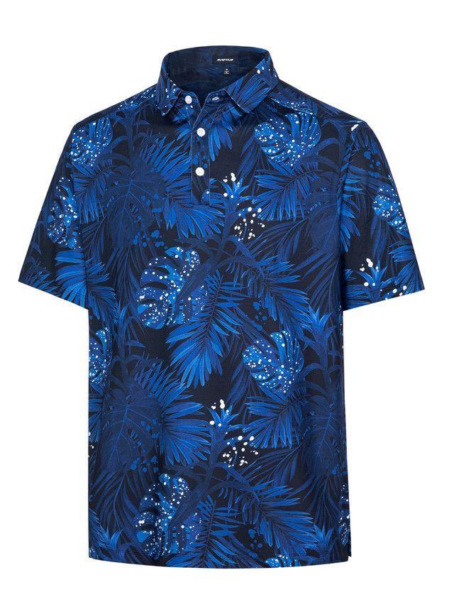 Polera de Golf Blue Leaves-0