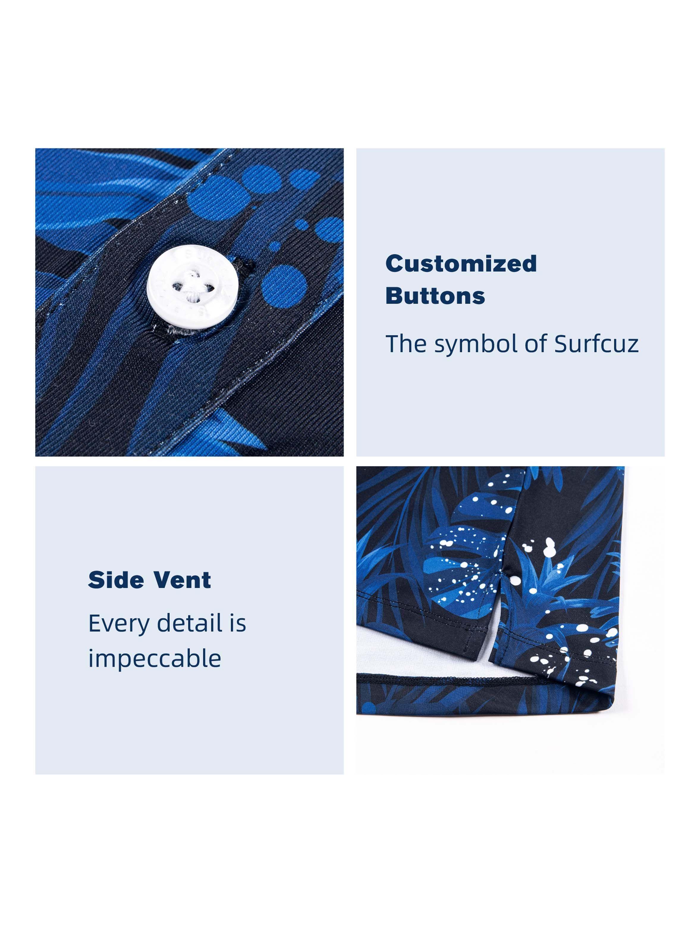 Polera de Golf Blue Leaves-3