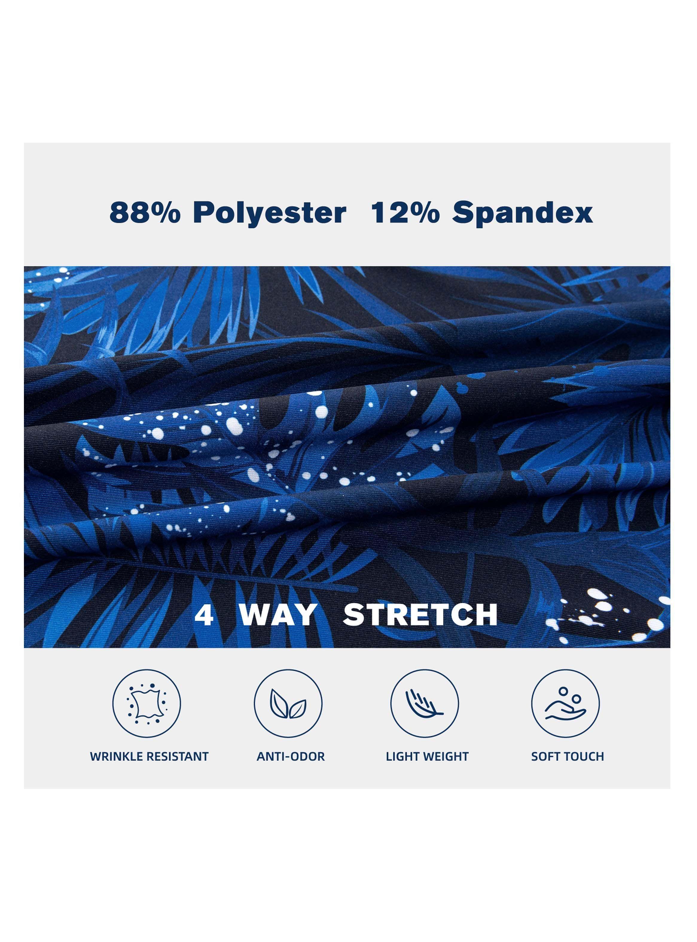 Polera de Golf Blue Leaves-4